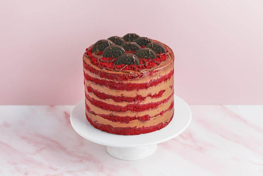Red Velvet Crunch Cake with Oreo - Fleur Nation - flowers, chocolates, cakes and gifts same day delivery in Dubai