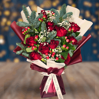 Rockefeller - Festive Christmas Flowers - Fleur Nation - flowers, chocolates, cakes and gifts same day delivery in Dubai