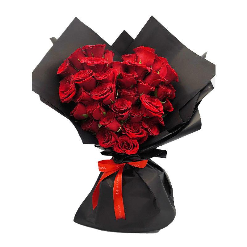 Sweet Valentine - 30 Premium Roses - Fleur Nation - flowers, chocolates, cakes and gifts same day delivery in Dubai
