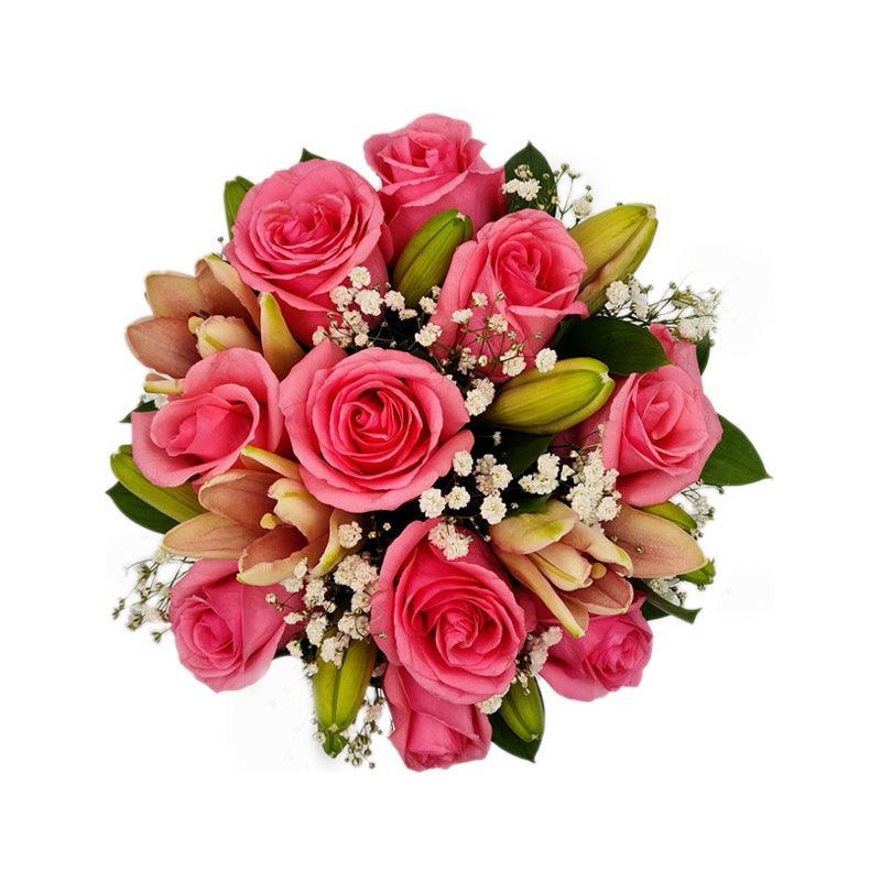Premium Bloom Box - Pink Roses with Lilies - Fleur Nation - flowers, chocolates, cakes and gifts same day delivery in Dubai