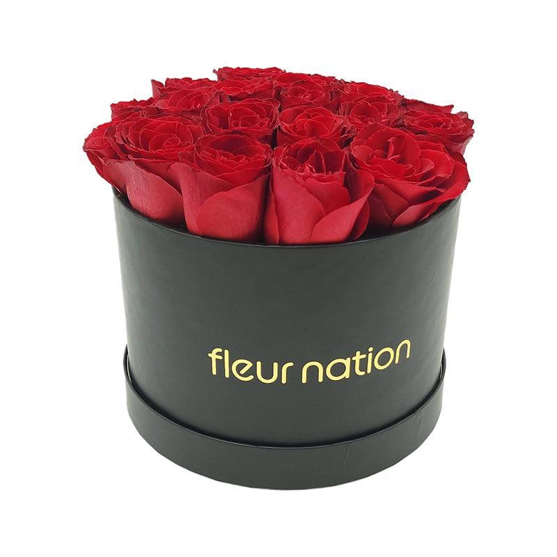 Premium Bloom Box - Red Roses - Fleur Nation - flowers, chocolates, cakes and gifts same day delivery in Dubai