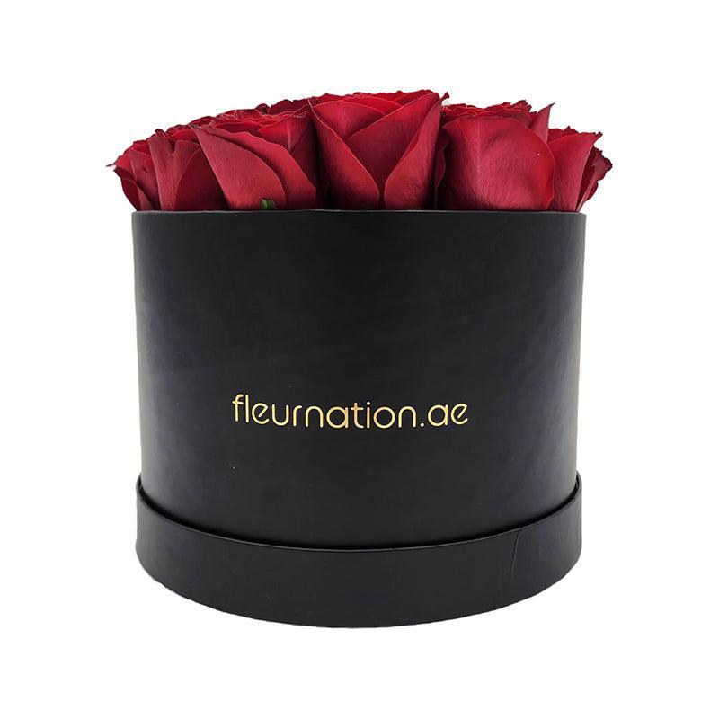 Premium Bloom Box - Red Roses - Fleur Nation - flowers, chocolates, cakes and gifts same day delivery in Dubai