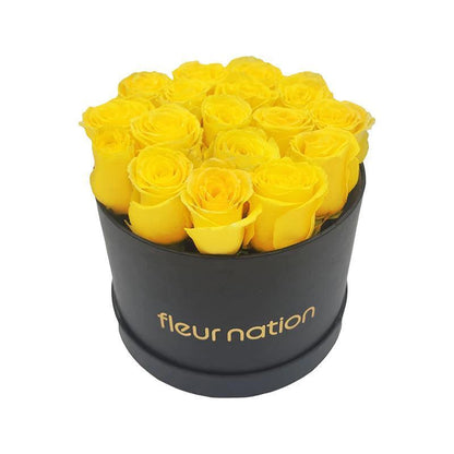 Premium Bloom Box - Yellow Roses - Fleur Nation - flowers, chocolates, cakes and gifts same day delivery in Dubai